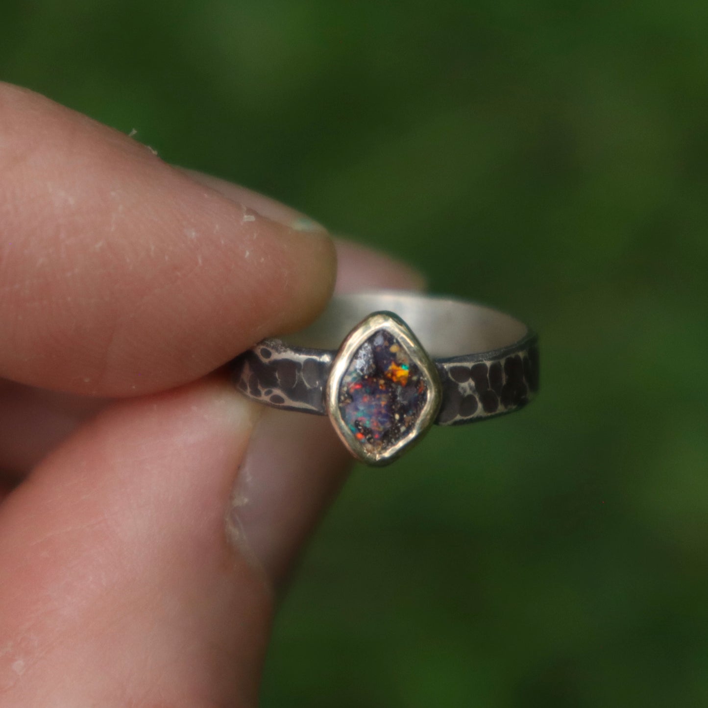 Boulder Opal Ring