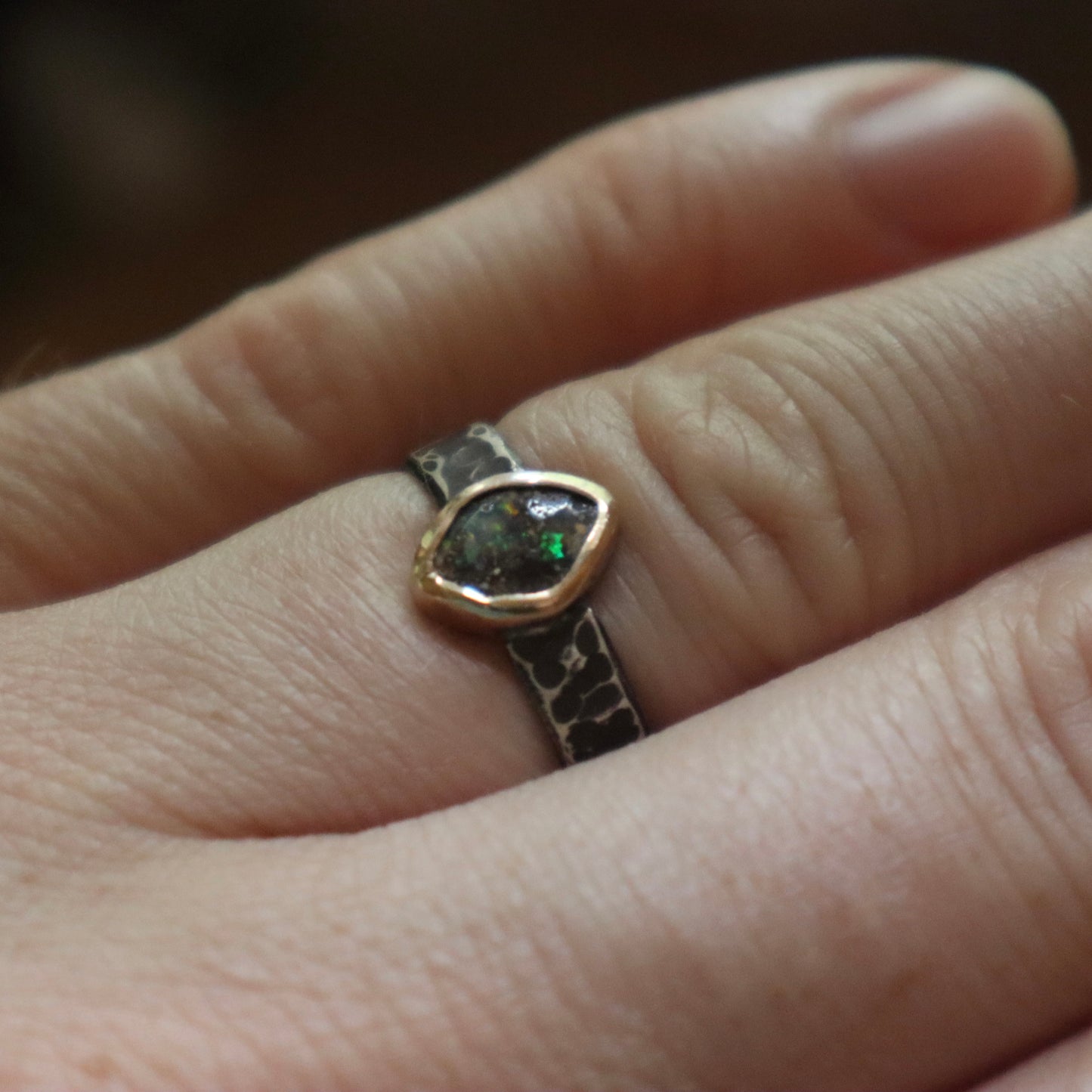 Boulder Opal Ring