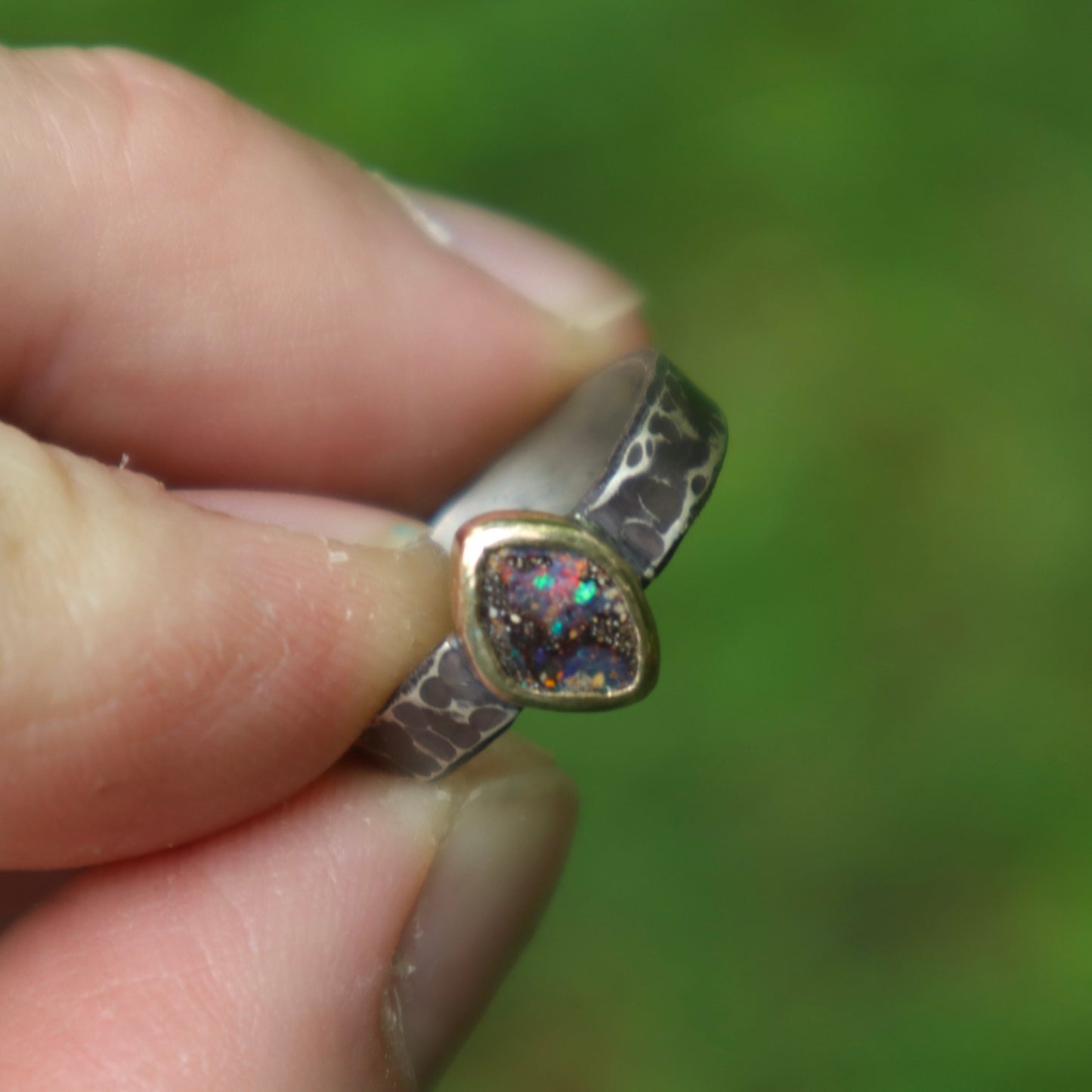 Boulder Opal Ring