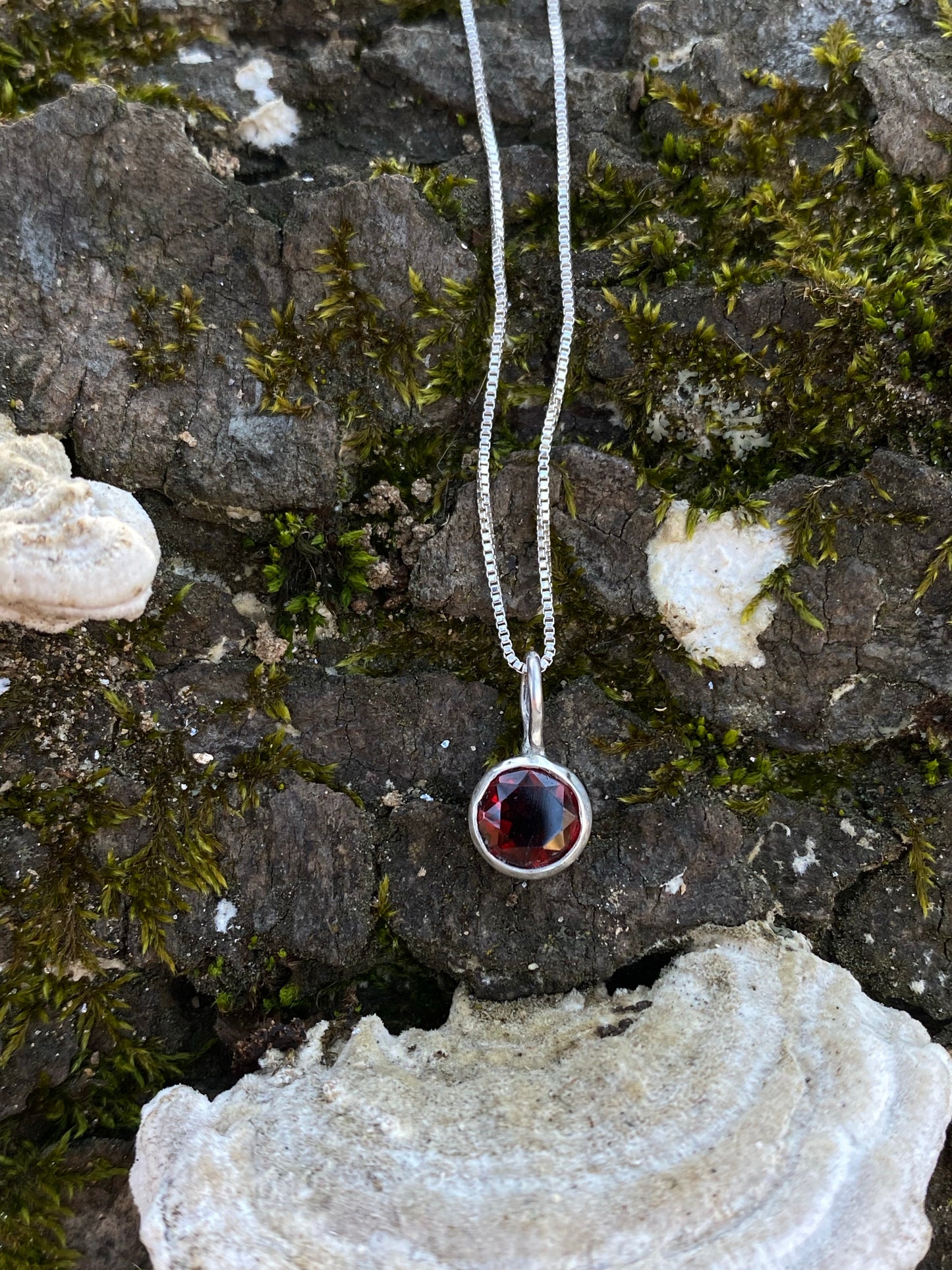 Garnet Drop Necklace