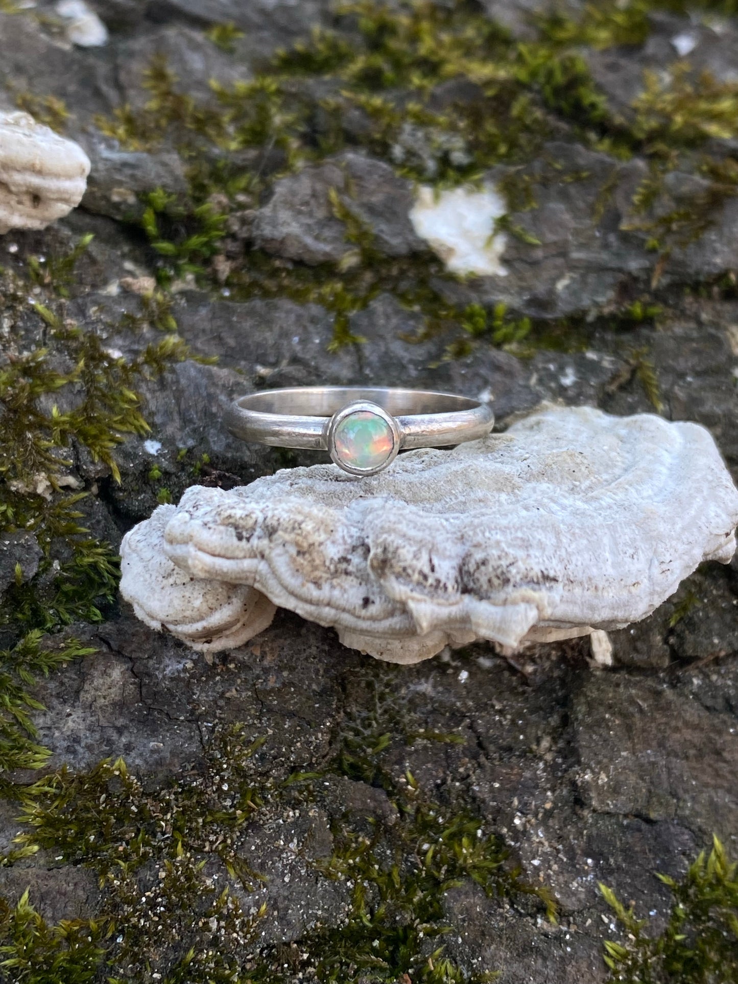 Opal Pinky Ring