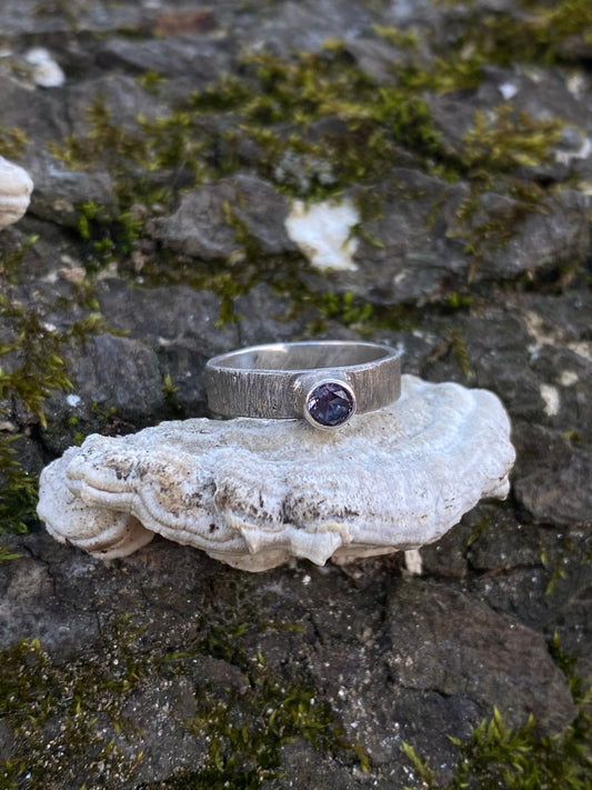 Lab-grown Alexandrite Silver Ring