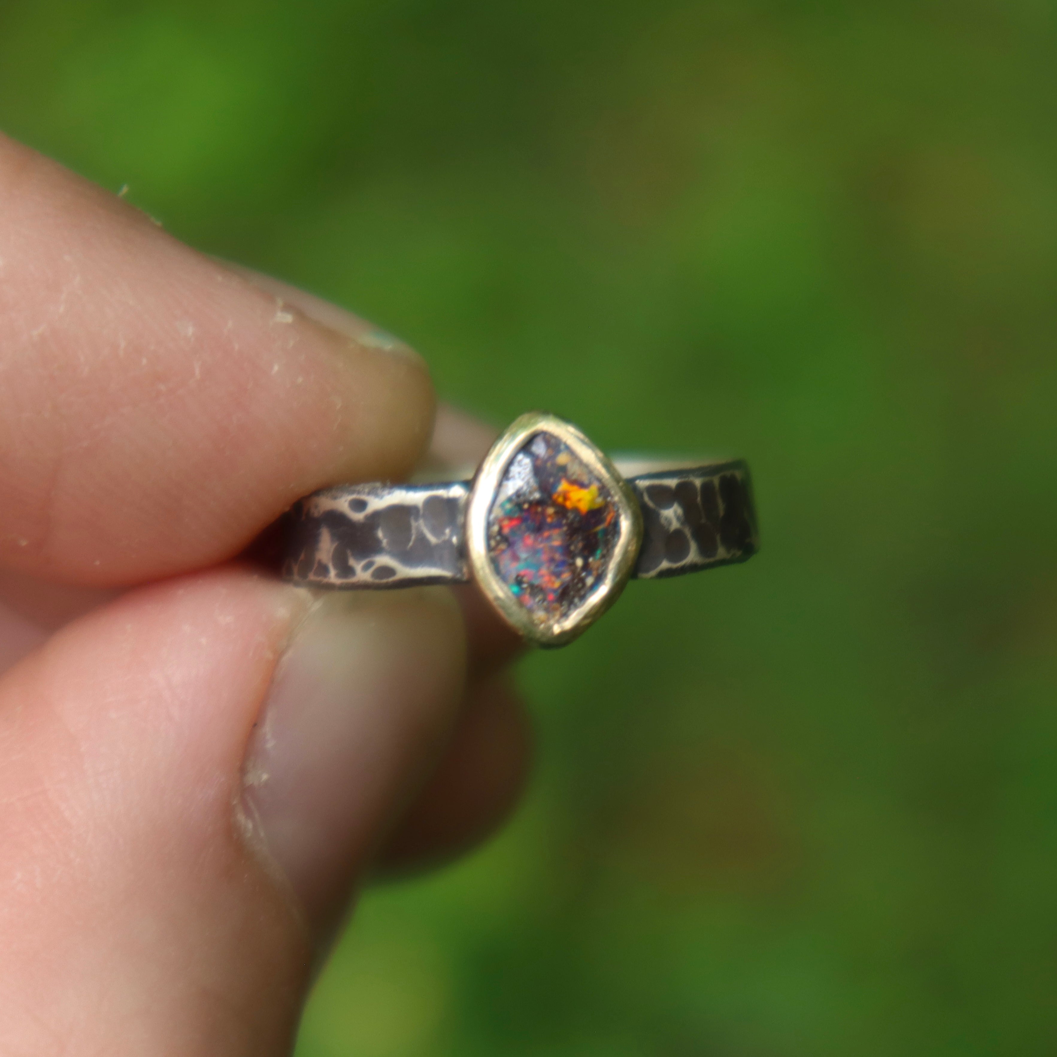 Boulder on sale opal ring