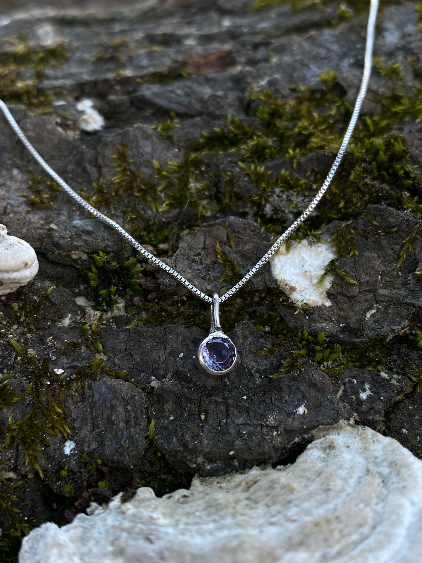 Amethyst Tiny Drop Necklace